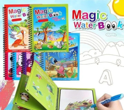 Reusable Water Magic Coloring Book – Mess-Free Fun Learning for Kids